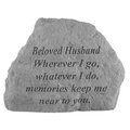 Kay Berry - Inc. Beloved Husband Wherever I Go-Whatever I Do - Memorial - 6.5 Inches x 4.75 Inches KA313367